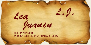 Lea Juanin vizit kartica